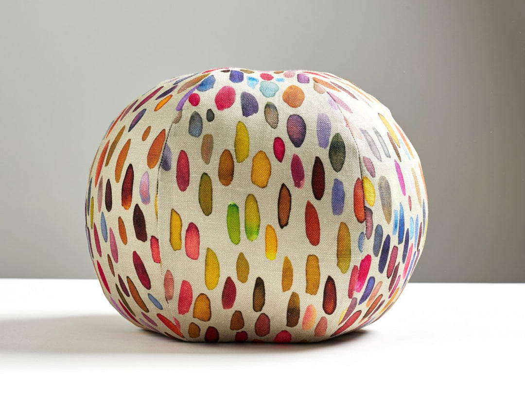 Jamboree Pillow 12 Dia - Magenta / Multi LOSJAMBPILL0002 by Scalamandre Designer Pillow