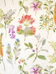Scalamandre Fabric Sissinghurst Coral Multi