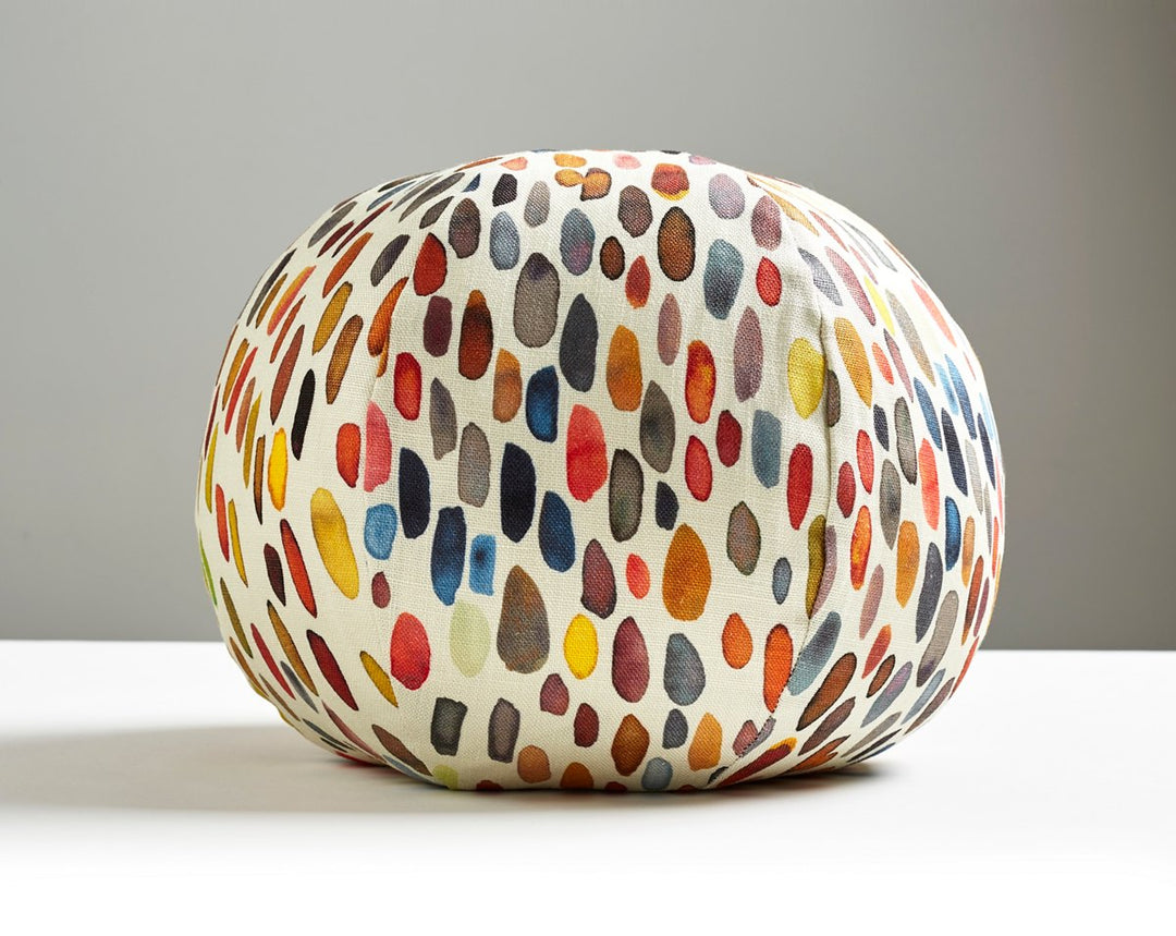 Jamboree Pillow 12 Dia - Blue / Multi LOSJAMBPILL0003 by Scalamandre Designer Pillow