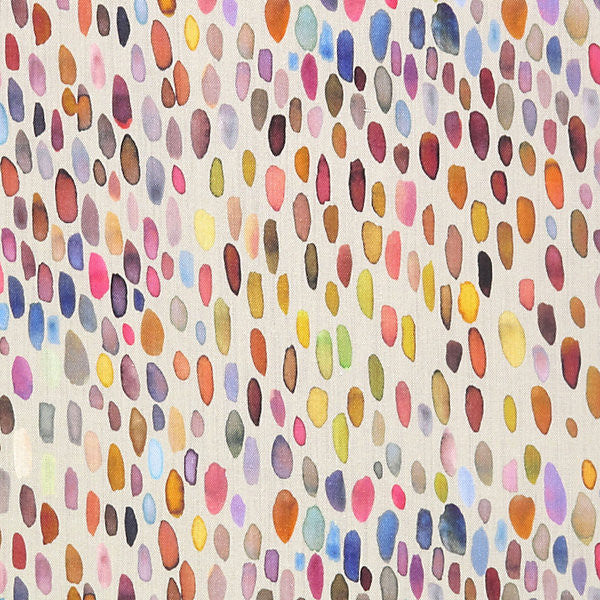 Jamboree/Magenta / Multi 5096-002 by Grey Watkins Fabric 100% LINEN AUSTRIA MEDIUM DUTY Horizontal: 13" and Vertical: 19.25" 58.75" - Fabric Carolina -