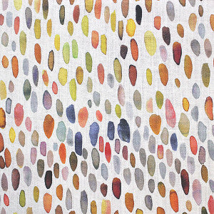 Jamboree Linen Print Blue / Multi by Grey Watkins Fabric