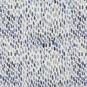 Jamboree Linen Print Blues by Grey Watkins Fabric