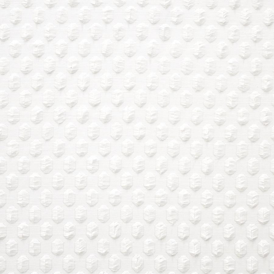 Lucarno # 527 Optic White by Maxwell Fabric Color Theory-Vol.V Rocksalt 69% POLYESTER/31% COTTON INDIA V-1.75"H-1.25" 57" - Fabric Carolina -