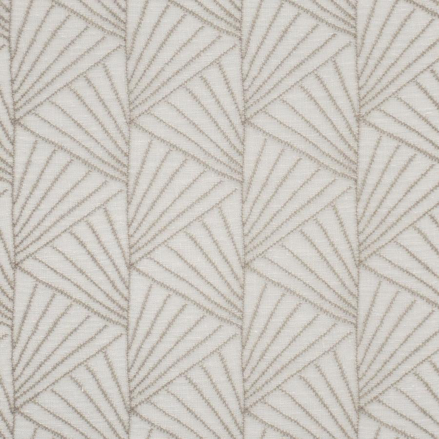 Ladysmith # 414 Portico by Maxwell Designer Fabric Sheer Threads 100% POLYESTER TURKEY V-4" H-3.25" 120" EMB. WIDTH 108" - Swanky Fabrics -