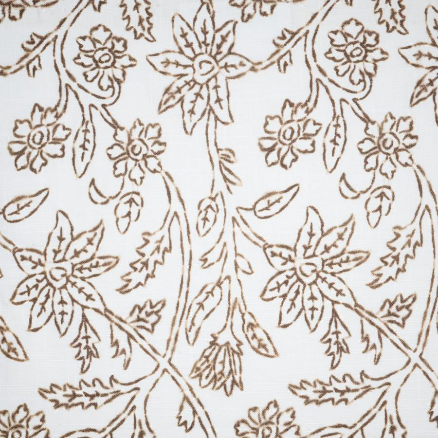 Laval # 603 Cocoa by Maxwell Designer Fabric Color Theory-Vol.Viii Tigerseye 100% COTTON SPAIN V-16" H-9" 55" - Swanky Fabrics -
