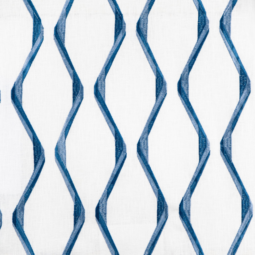 Lacing # 530 Tide by Maxwell Designer Fabric Color Theory-Vol. X Twilight 70% COTTON 25% POLYESTER 5% LINEN EMB. - 100% RAYON INDIA V-7.5" H-5" 54" - Swanky Fabrics -