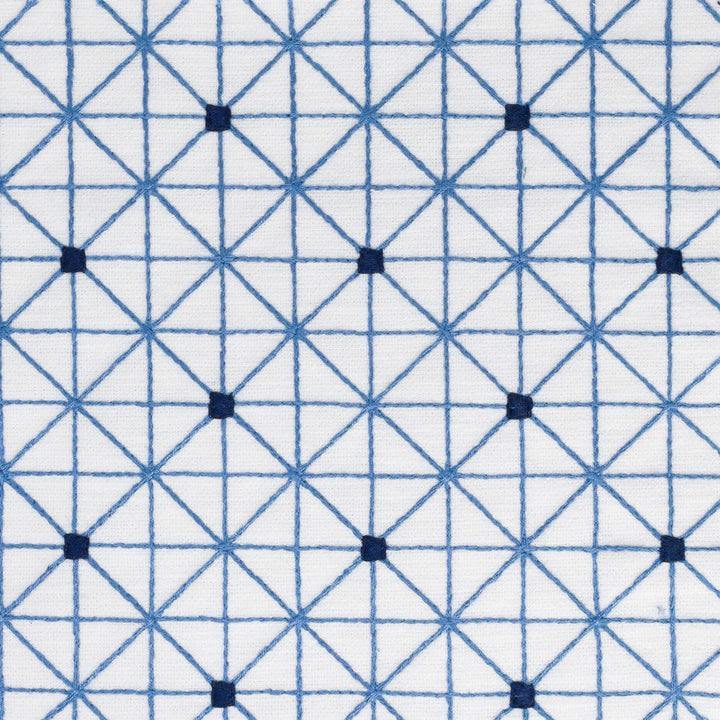 Lucille 2 Lake by Stout Designer Fabric RAINBOW LIBRARY DENIM/INDIGO 71%POL 29%COT %REMB INDIA MARTINDALE WEAR TEST (20 000 CIRCULAR RUBS) Horizontal: 3.250 and Vertical: 3.250 52 in - Swanky Fabrics -
