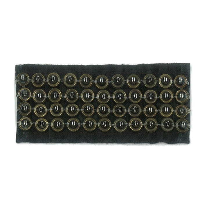 Lucretia 1 Ebony by Stout Trim NEW WORLD TRIM VOLUME II 100%LIN INDIA Horizontal: 0.375 and Vertical: 0.375 1.5 in - Fabric Carolina -