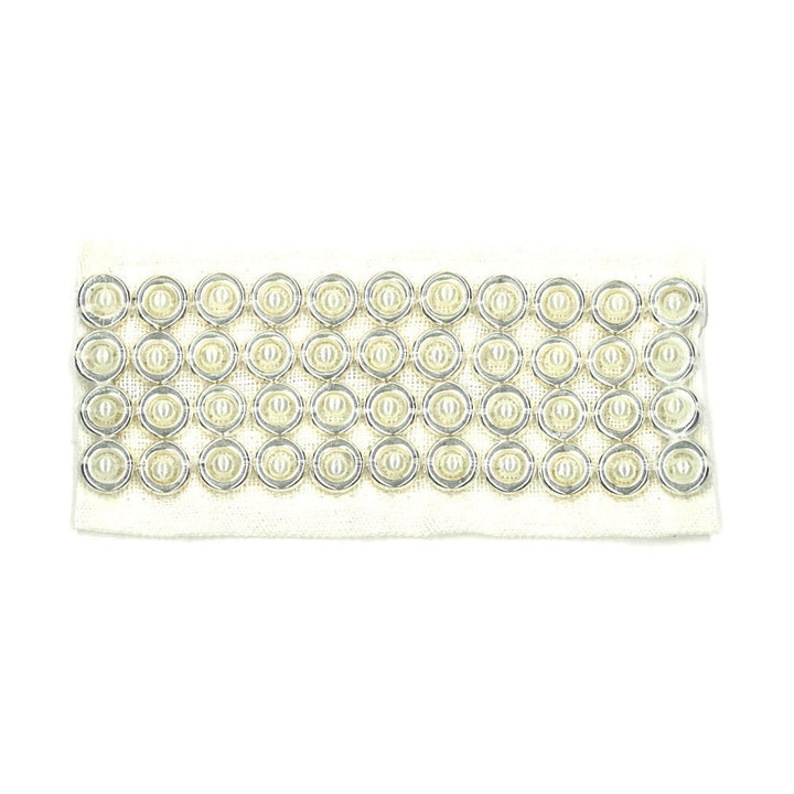 Lucretia 2 Pearl by Stout Trim Stout Trim Lucretia 2 PearlTrim NEW WORLD TRIM VOLUME II 100%LIN INDIA </p><p>Repeat: H: 0.375, V: 0.375 1.5 in - Fabric Carolina -