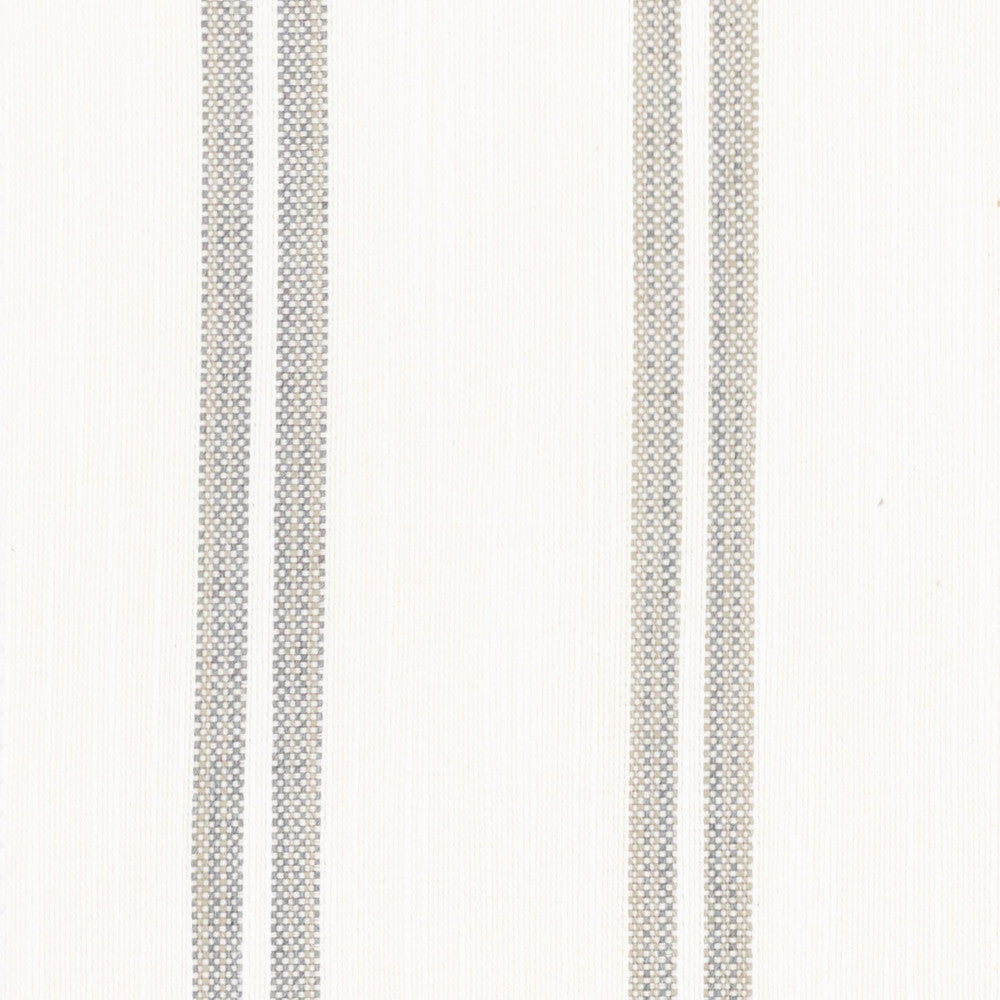 Lucy 3 Pongee by Stout Fabric JUST STRIPES NATURAL/CHARCOAL 64%POL 33%COT 2%SVI 1%LIN USA CATB 117-2013 MARTINDALE WEAR TEST (35 000 CIRCULAR RUBS) Horizontal: 0.000 and Vertical: 5.000 54 in - Fabric Carolina -