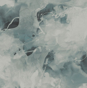 Notch Trowel Abstract Sea Green and Pearl by Seabrook Wallpaper