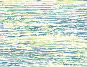 Watercolor Waves Deep Sea and Spring Green by Seabrook Wallpaper