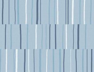 Block Lines Bluebird, Navy, and Glacier White by Seabrook Wallpaper
