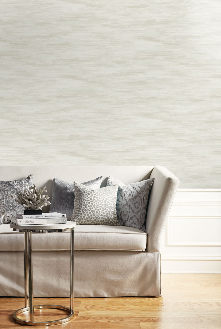 Stria Wash Ivory LW51400 by Seabrook Designs Designer Wallpaper