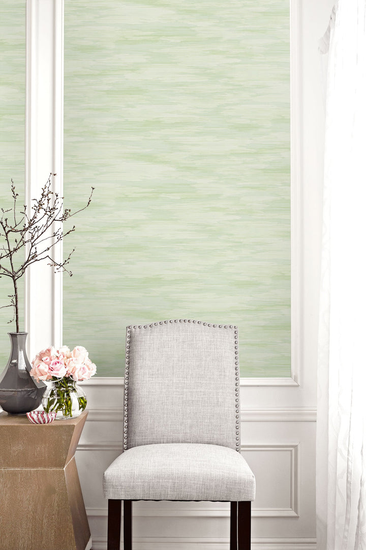Stria Wash Green Sprout LW51404 by Seabrook Designs Designer Wallpaper