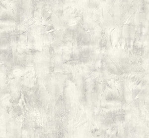 Rustic Stucco Faux Metallic Silver and Snowstorm by Seabrook Wallpaper