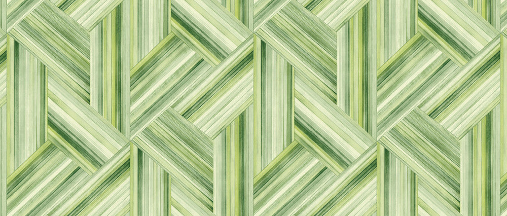 Geo Inlay Fabric Chartreuse and Basil by Seabrook Wallpaper Living with Art United States 13.5 23.62" 3" - Fabric Carolina -