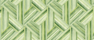 Geo Inlay Fabric Chartreuse and Basil by Seabrook Wallpaper