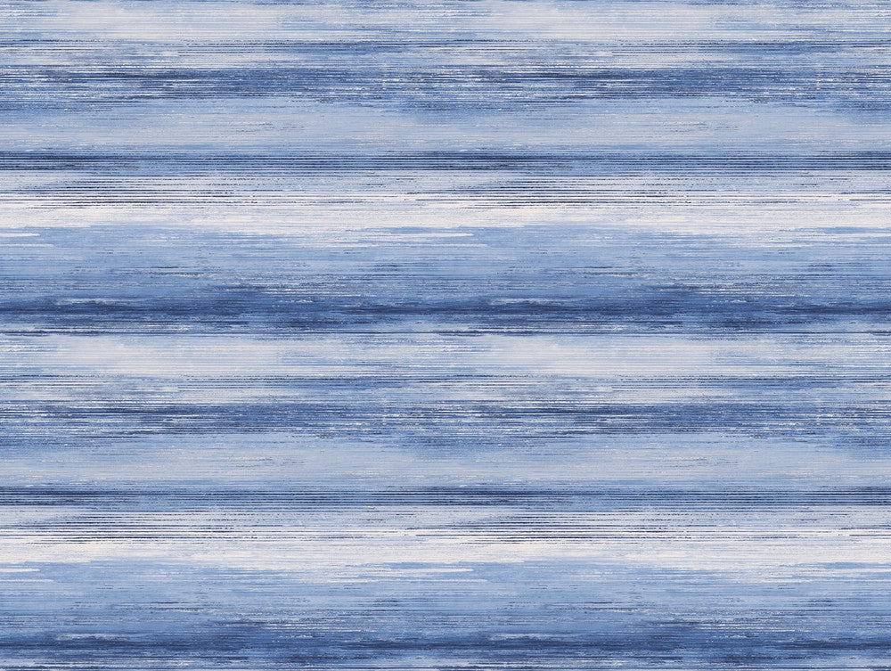 Sunset Stripes Fabric Moody Blue and Frost by Seabrook Wallpaper Living with Art United States 13.5 20.87" 3" - Fabric Carolina -