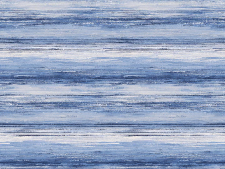 Sunset Stripes Fabric Moody Blue and Frost by Seabrook Wallpaper Living with Art United States 13.5 20.87" 3" - Fabric Carolina -