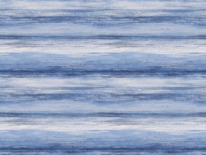 Sunset Stripes Fabric Moody Blue and Frost by Seabrook Wallpaper