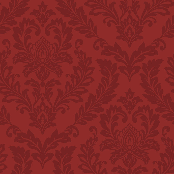 Damask Purple & Red Wallpaper by York Wallcoverings Brights Covers about 56.4 square feet 20.5-in by 33-ft long roll Prepasted 20.5 - Fabric Carolina -