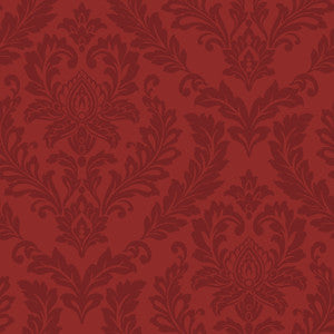 Damask Purple & Red Wallpaper by York Wallcoverings