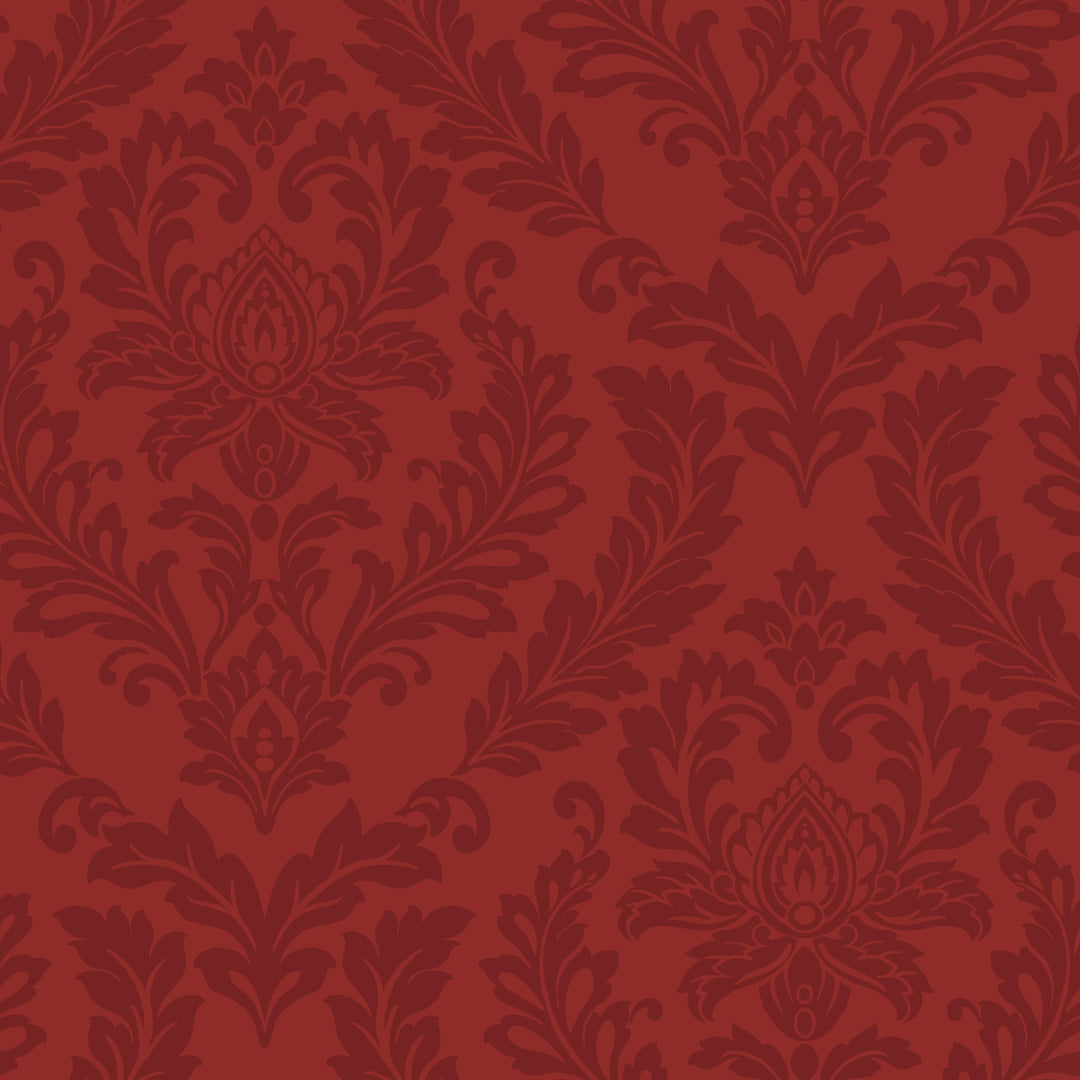 Damask Purple & Red Wallpaper by York Wallcoverings Designer