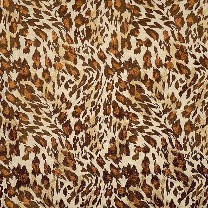Lynx Brown by Magnolia Fabric See sample 38VISC/32POLY/30CTN-EMB100VISC INDIA 47500 </p><p>Repeat: Horizontal: 12.75 and Vertical: 12.25 54" - Fabric Carolina -