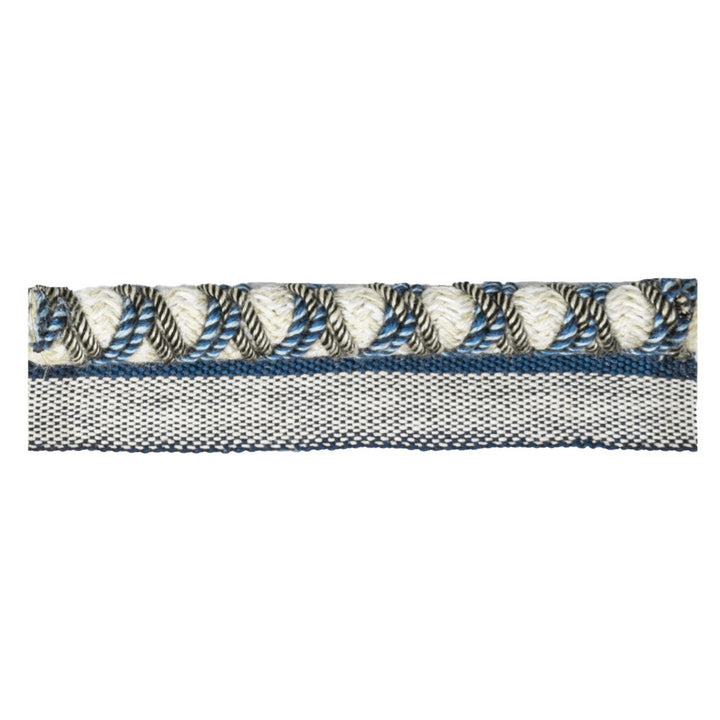 Lyric 1 Denim by Stout Trim Stout Trim Lyric 1 DenimTrim VISIONS OF COLOR TRIM TURKEY </p><p>Repeat: H: 0.375, V: 0.000 0.38 in - Fabric Carolina -