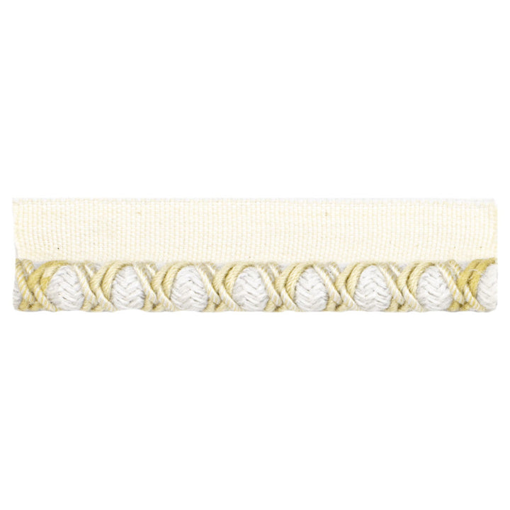 Lyric 2 Champagne by Stout Designer Trim VISIONS OF COLOR TRIM 46%POL 39%COT 15%ACR TURKEY MARTINDALE WEAR TEST (30 000 CIRCULAR RUBS) Horizontal: 0.375 and Vertical: 0.000 0.38 in - Swanky Fabrics -