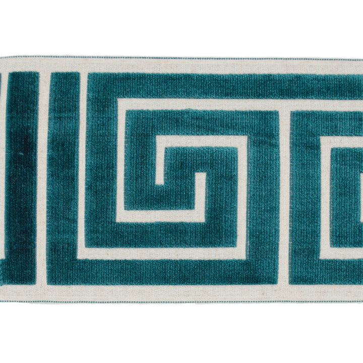 Labyrinth Aqua by Europatex Designer Fabric Labyrinth 100% Polyester 7.00 inches - Swanky Fabrics -