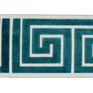 Labyrinth Aqua by Europatex Fabric