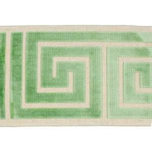 Labyrinth Caribbean Green by Europatex Fabric