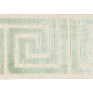 Labyrinth Sea Green by Europatex Fabric