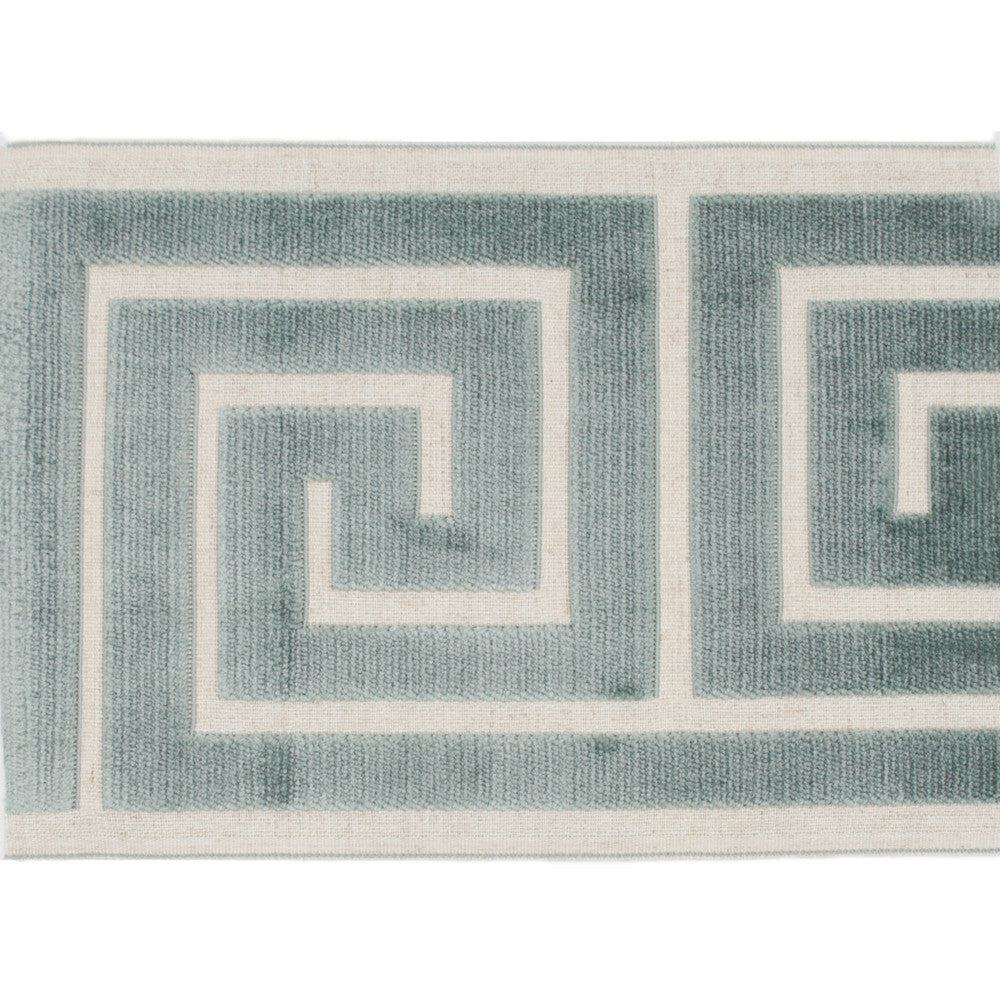 Labyrinth Teal by Europatex Designer Fabric Labyrinth 100% Polyester 7.00 inches - Swanky Fabrics -