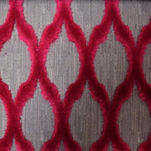 Lara's Velvet Diamond Ruby by Europatex Fabric