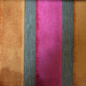 Lara's Velvet Stripe Garnet by Europatex Fabric