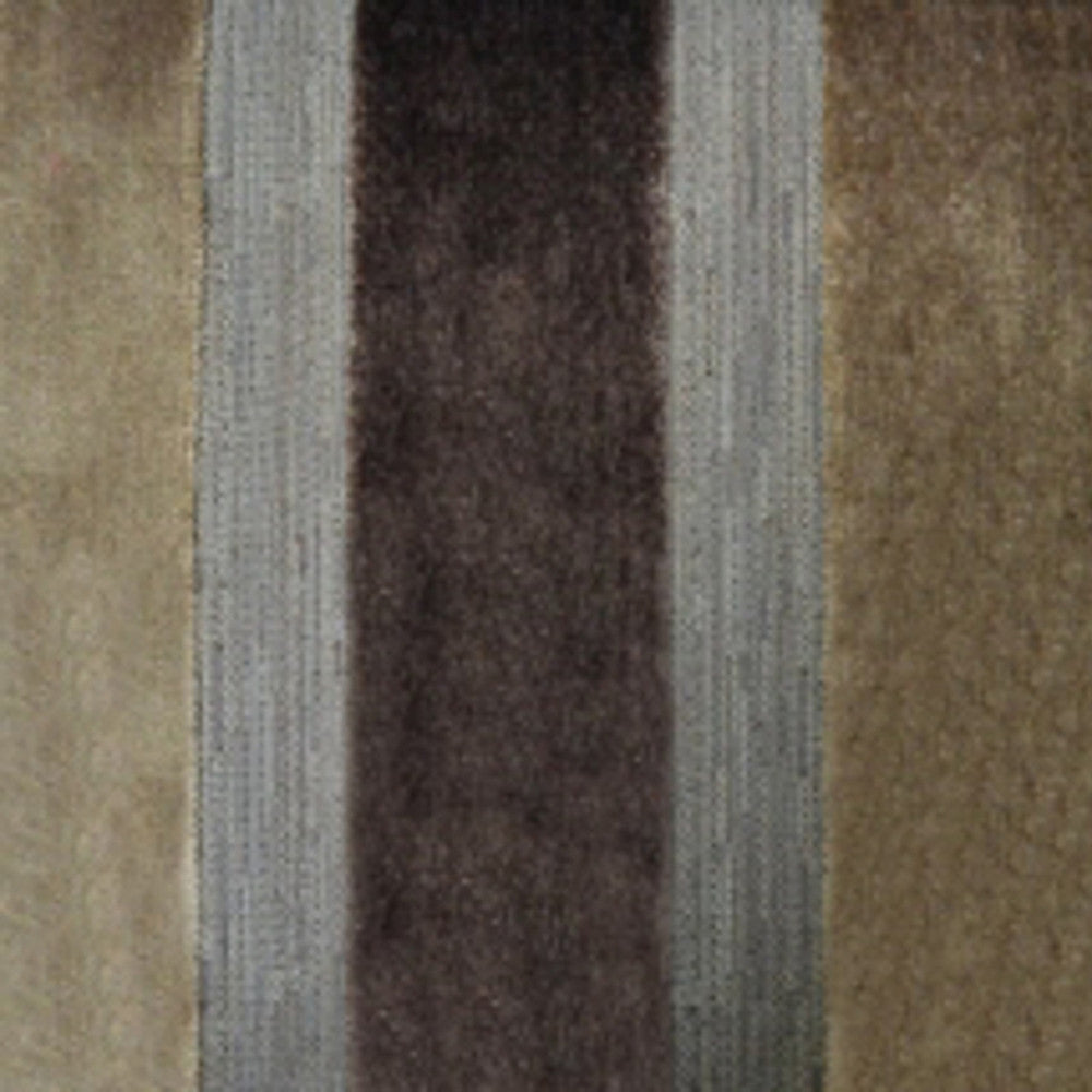 Lara's Velvet Stripe Mink by Europatex Designer Fabric Lara's Velvet 57% Polyester, 43% Viscose 1" H 55.00 inches - Swanky Fabrics -
