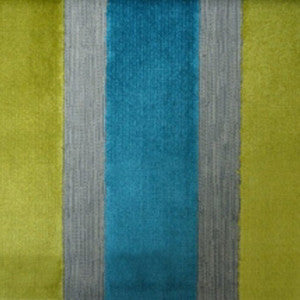 Lara's Velvet Stripe Teal by Europatex Fabric