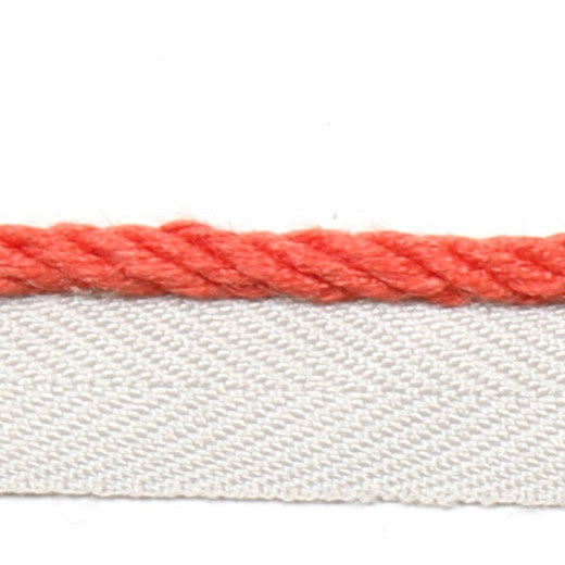 Le Lin 1/8'' Micro Cord - Dark Coral by Europatex Fabric Le Lin Collection 63% Linen / 37% Rayon China See Sample Horizontal: N/A and Vertical: N/A 0.13 inches  - Fabric Carolina -
