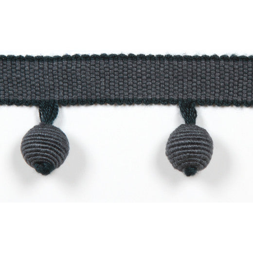 Le Lin Beaded Fringe - Blueberry by Europatex Fabric Le Lin Collection 63% Linen / 37% Rayon China See Sample Horizontal: N/A and Vertical: N/A 1.46 inches  - Fabric Carolina -
