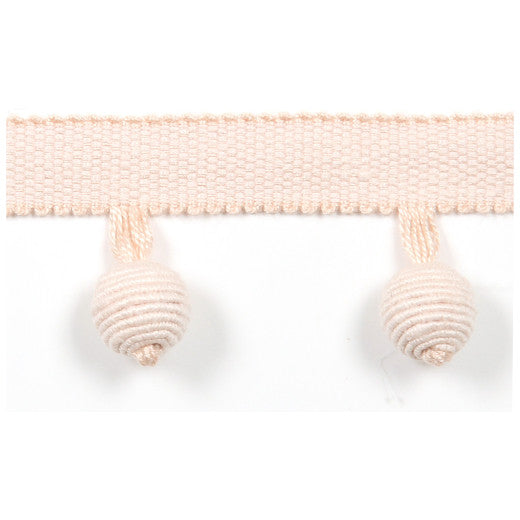 Le Lin Beaded Fringe Blush by Europatex Fabric Le Lin Collection 63% Linen / 37% Rayon China See Sample Horizontal: N/A and Vertical: N/A 1.46 inches  - Fabric Carolina -