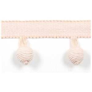 Le Lin Beaded Fringe Blush by Europatex Fabric