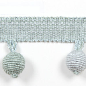 Le Lin Beaded Fringe Cornflower by Europatex Fabric