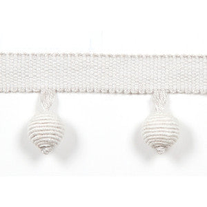 Le Lin Beaded Fringe Dove by Europatex Fabric