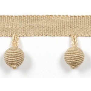 Le Lin Beaded Fringe Linen by Europatex Fabric