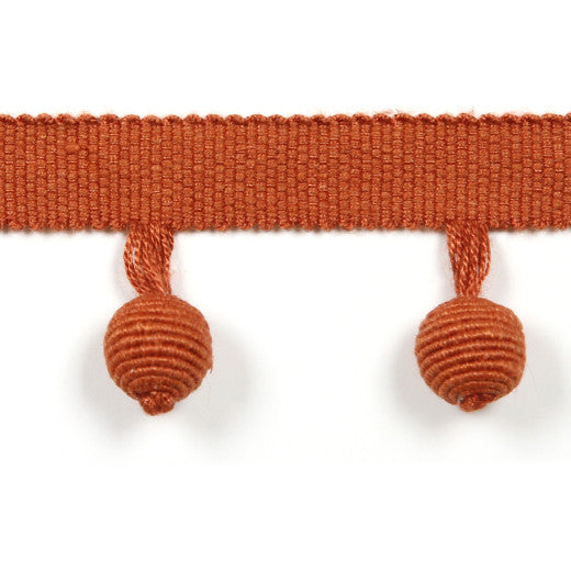 Le Lin Beaded Fringe Rust by Europatex Fabric Le Lin Collection 63% Linen / 37% Rayon China See Sample Horizontal: N/A and Vertical: N/A 1.46 inches  - Fabric Carolina -