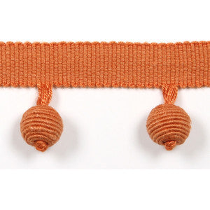 Le Lin Beaded Fringe Saffron by Europatex Fabric