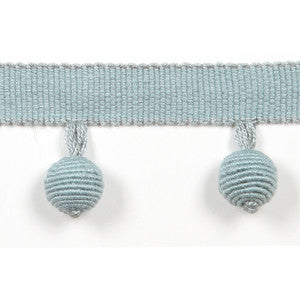 Le Lin Beaded Fringe Sky by Europatex Fabric